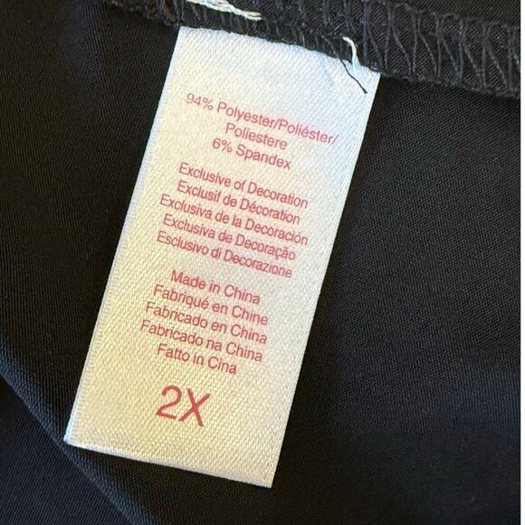 OSCAR de la RENTA pink label Black Lace Top Shirt Blouse Top Women size 2XL XXL - Picture 7 of 9